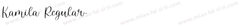 Kamila Regular字体转换